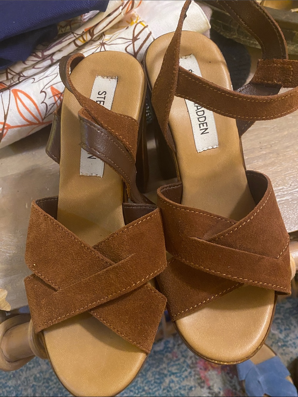 Steve Madden Liveana Heels —brown Suede Size 6 Excellent used Condition